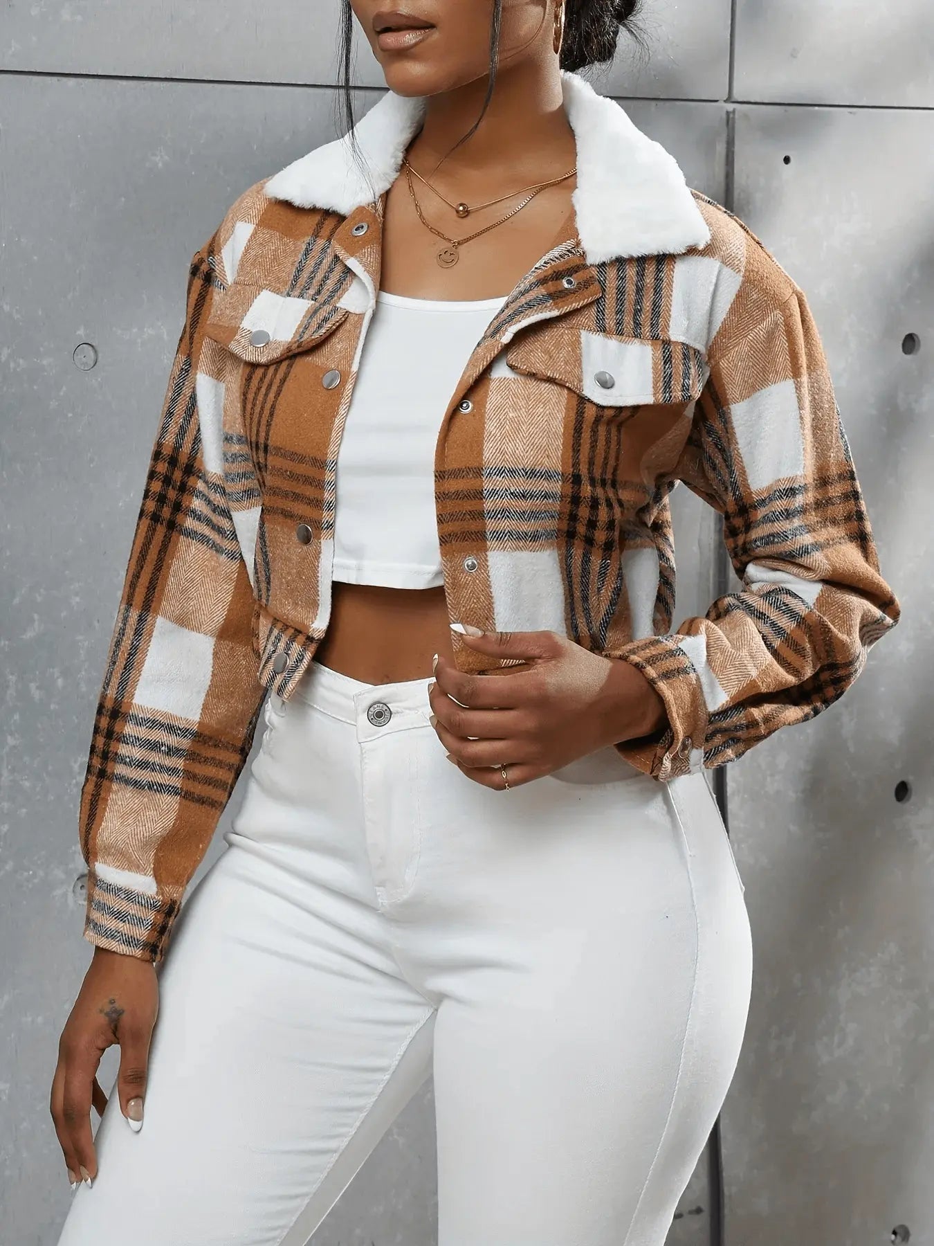 Adina – Stylische Damen Bomberjacke Braun Mit Winterwärme Braun