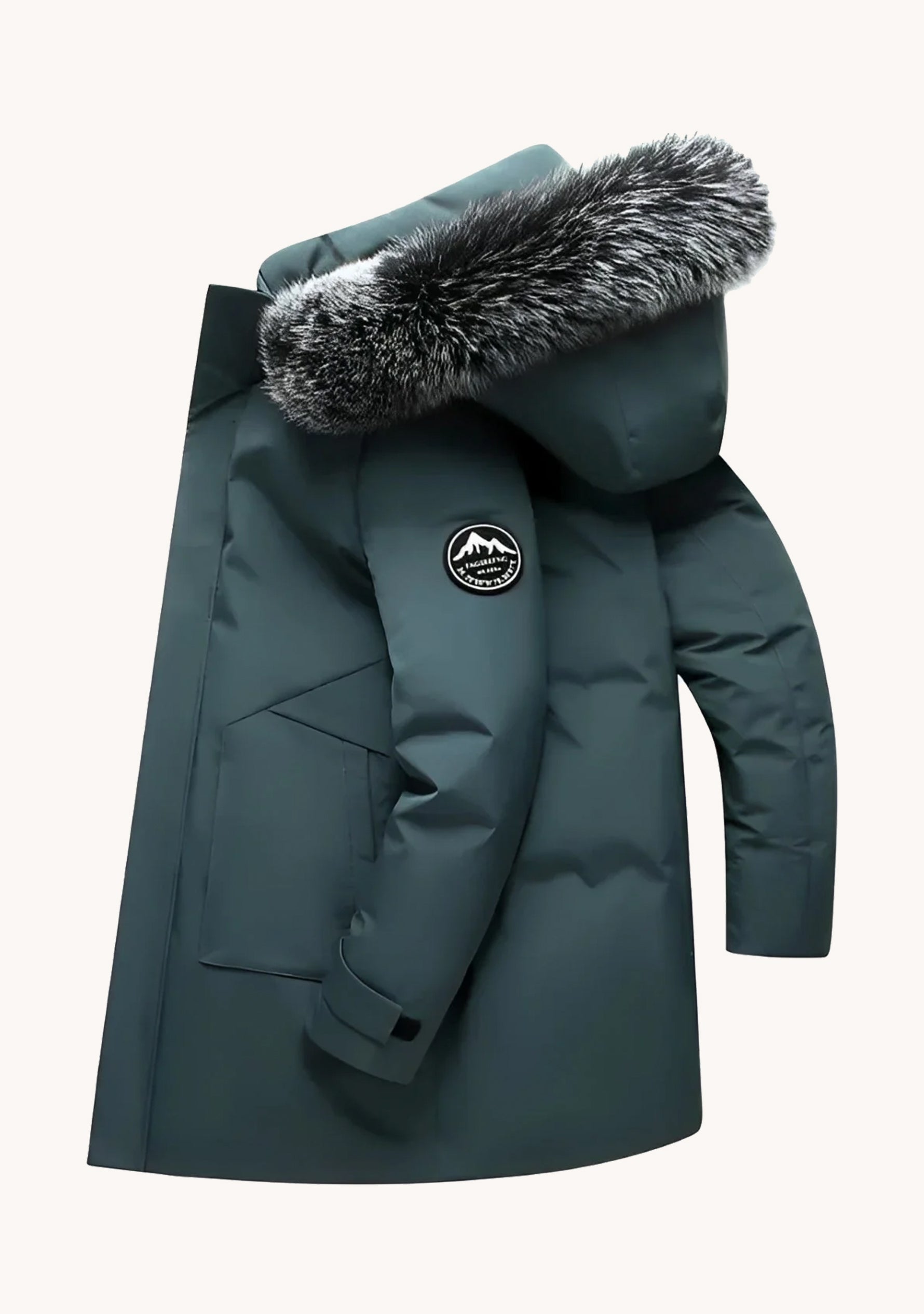 Aik - Kuschelige Damen Winterjacke mit Fellkapuze Blau