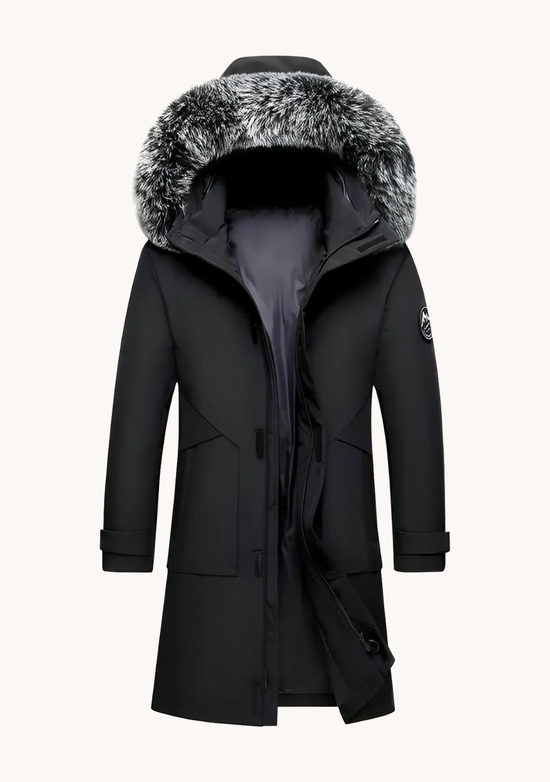 Aik - Kuschelige Damen Winterjacke mit Fellkapuze Schwarz 1