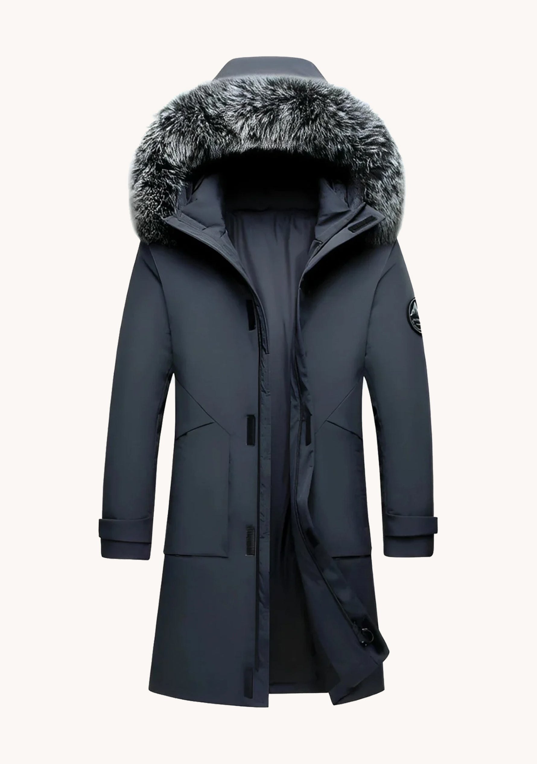 Aik - Kuschelige Damen Winterjacke mit Fellkapuze grau 1