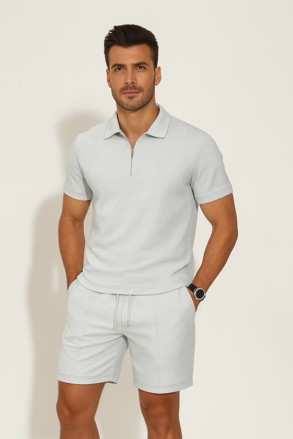 Alaric - Strukturierter Polo-Shorts Set 3