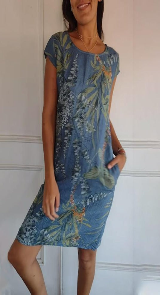 Alina - Bequemes Kleid für Damen Dunkelblau