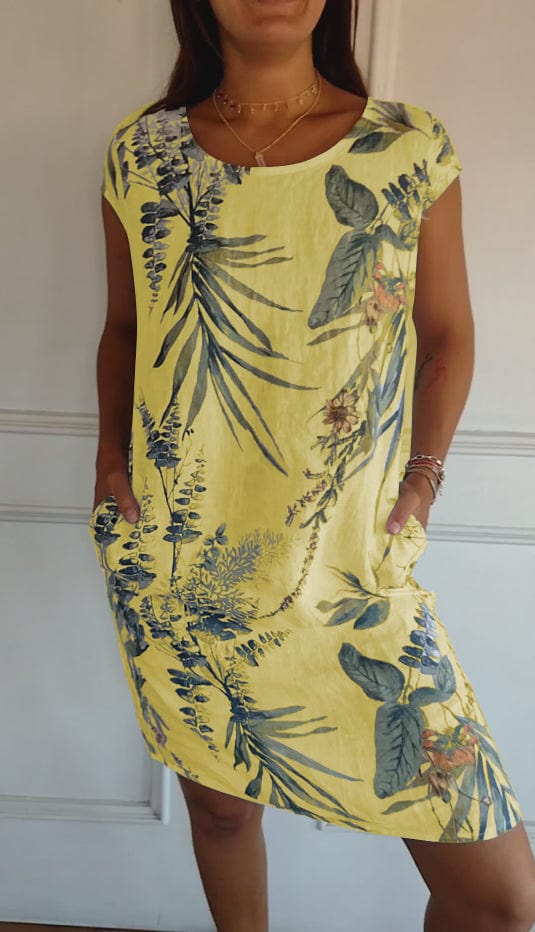 Alina - Bequemes Kleid für Damen Gelb