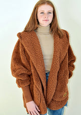 Gretchen - Teddyfell-Cardigan im Oversize-Stil