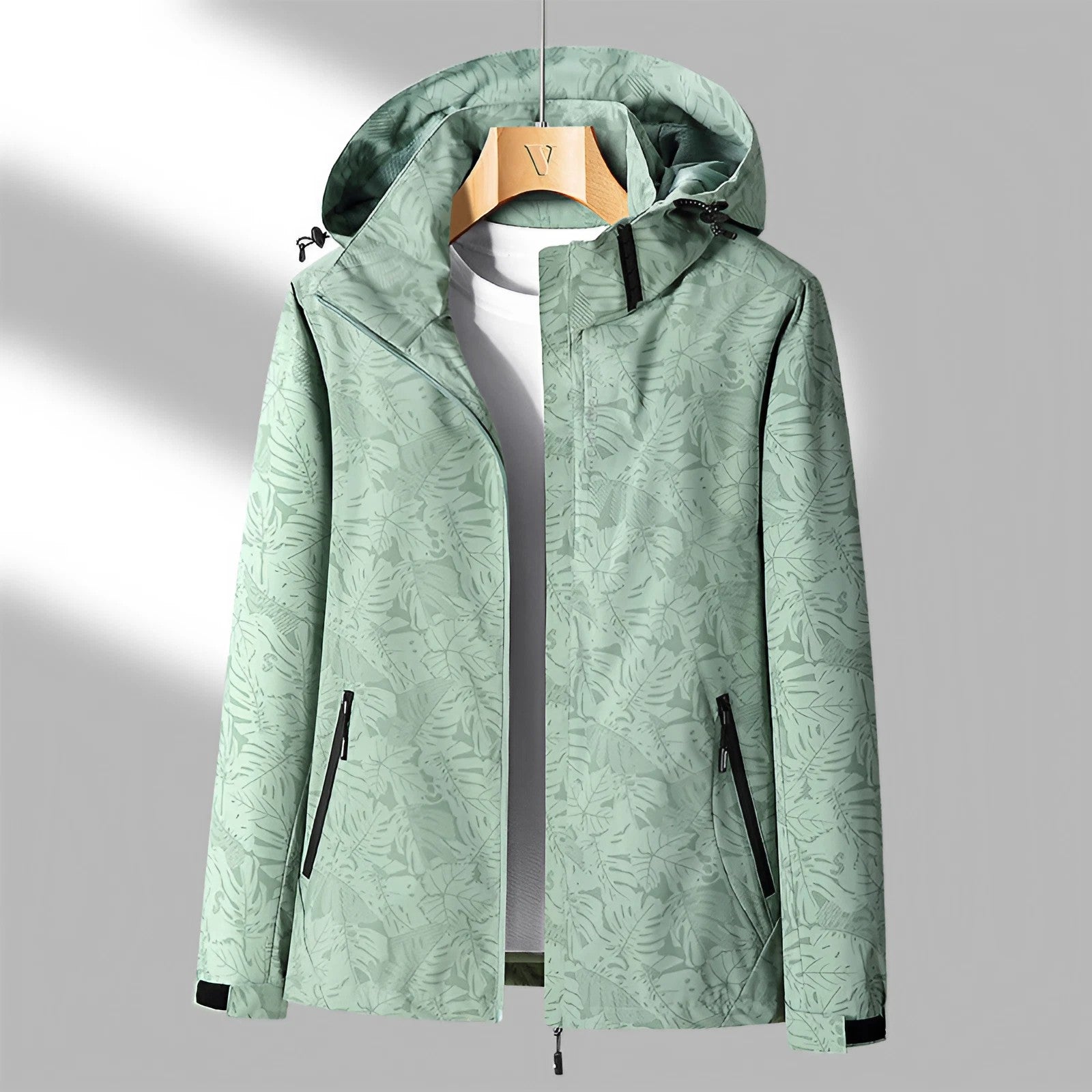 Andrea - Damen Regenjacke Bedruckt Kapuze Outdoor Modern