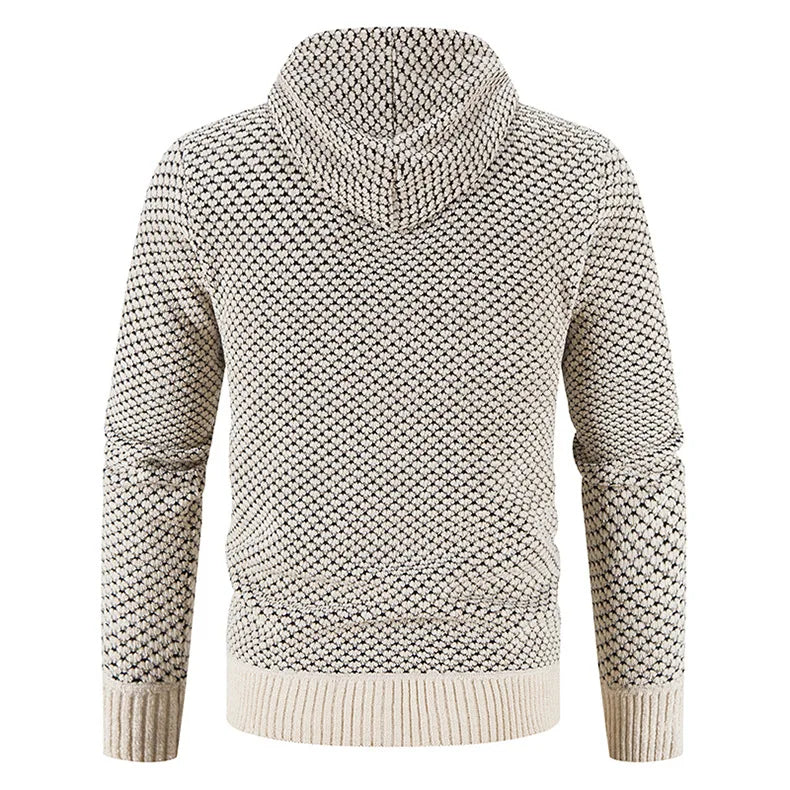 Andreas - Strickjacke für Herren mit Fleecefutter Winter Kapuze Farbe 1
