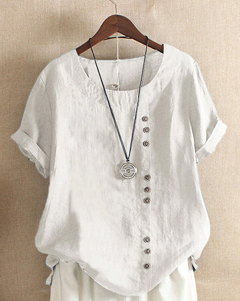 Annika - Damen Kurzarm-Bluse weib