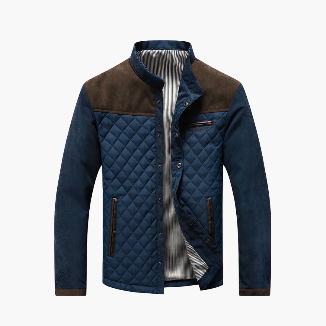 Anselm – Herren Outdoor Jacke mit Reißverschluss & Taschen Braun