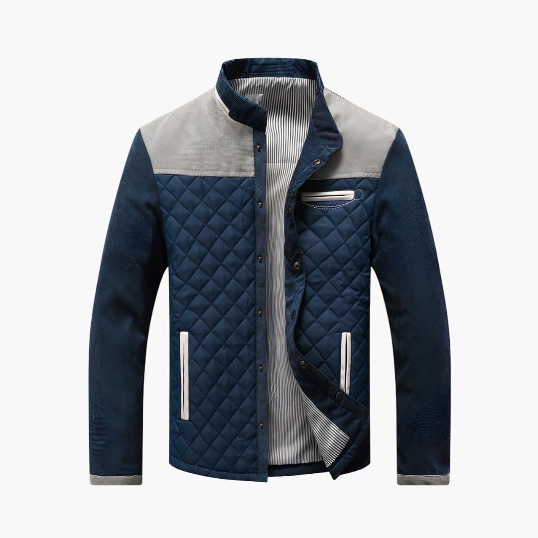 Anselm – Herren Outdoor Jacke mit Reißverschluss & Taschen Grau
