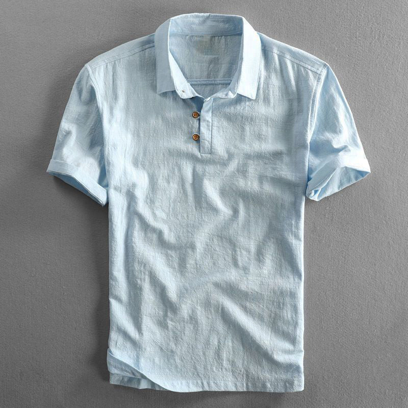 Antoine- Sommerliches Komfort Poloshirt Für Herren Azurblau