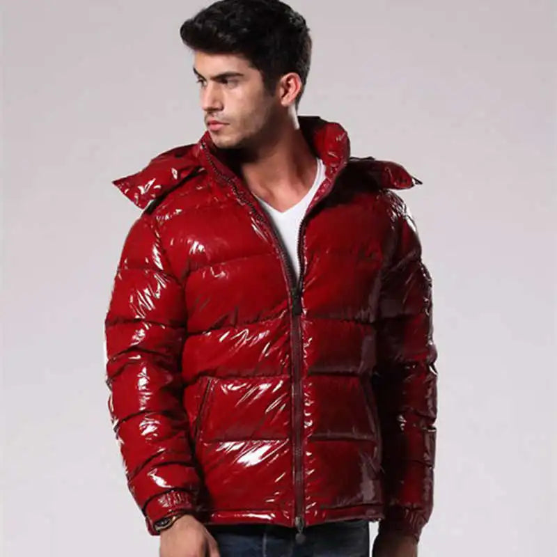 Asher - Warme Herren Pufferjacke f√ºr den Winter Rot