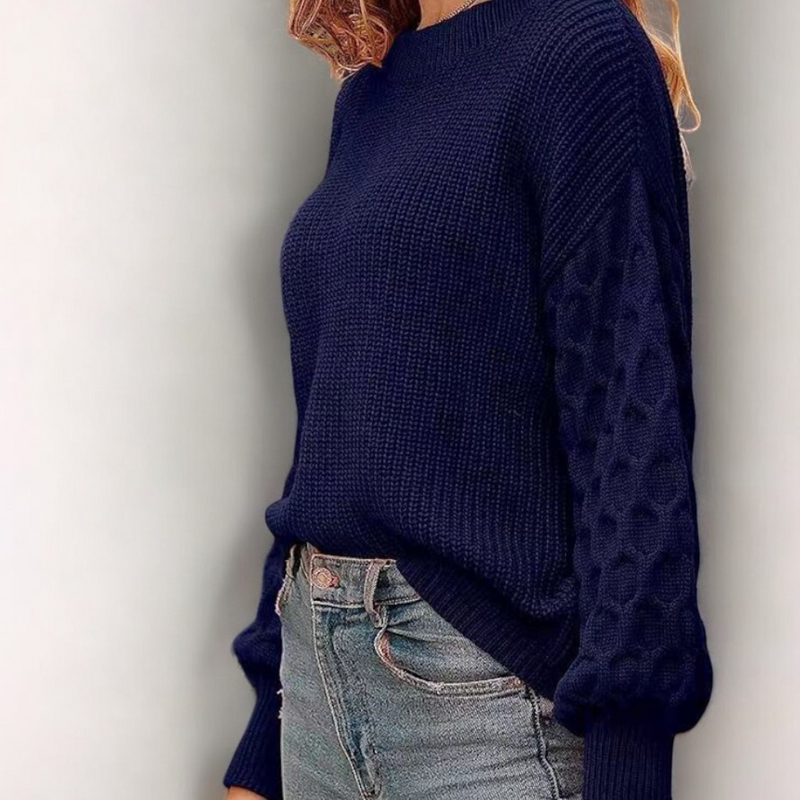 Emma - Strukturierter Strickpullover