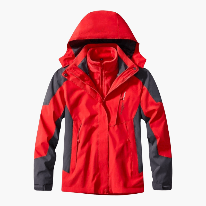 Aydin – Wasserdichte Herren Allwetterjacke Outdoor Abenteuer Rot
