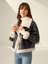 Emilio - Sherpa Lined Shearling Leather Flight Jacket