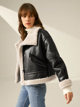 Emilio - Sherpa Lined Shearling Leather Flight Jacket