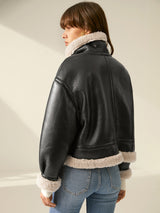 Emilio - Sherpa Lined Shearling Leather Flight Jacket