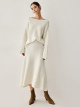 Emilio - Oversized Sweater Two Piece Skirt Set