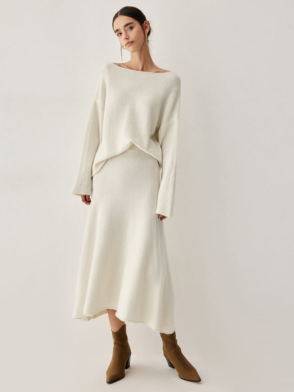 Emilio - Oversized Sweater Two Piece Skirt Set