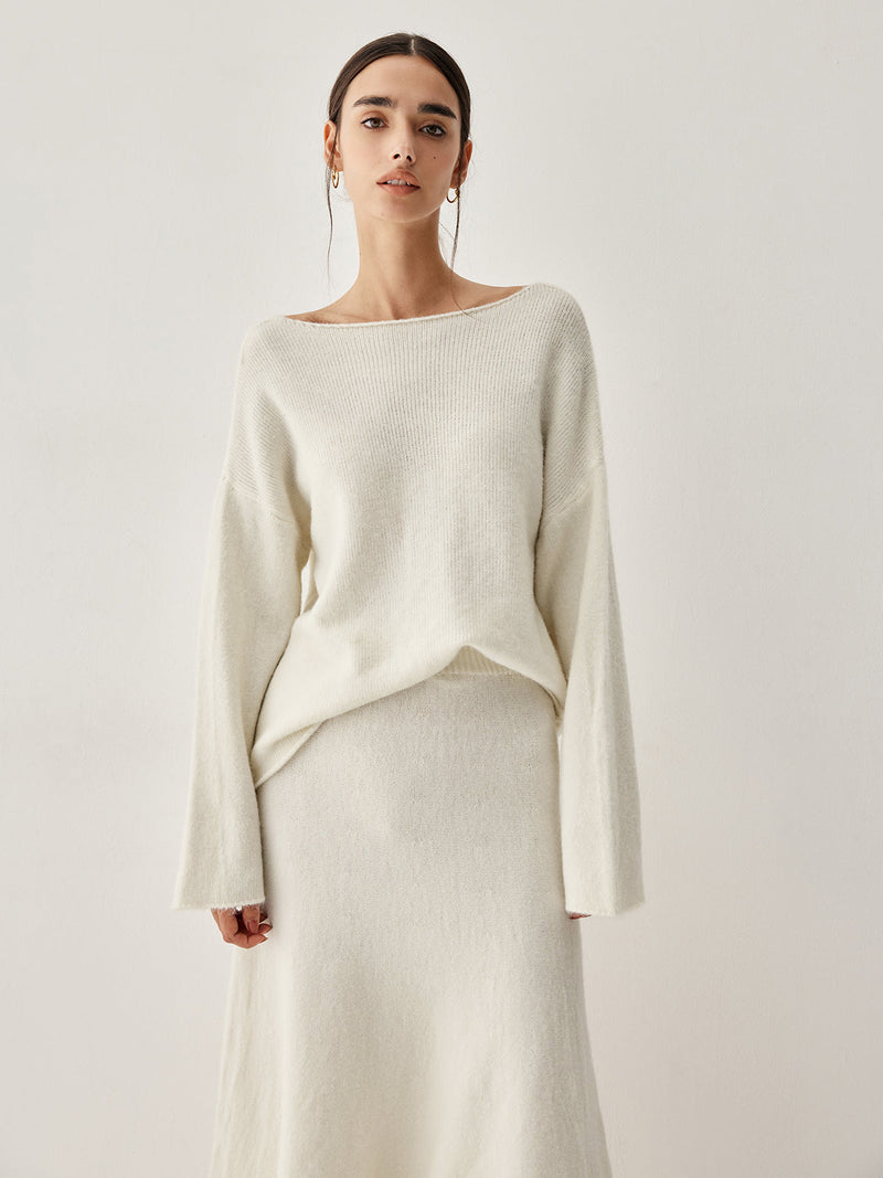 Emilio - Oversized Sweater Two Piece Skirt Set