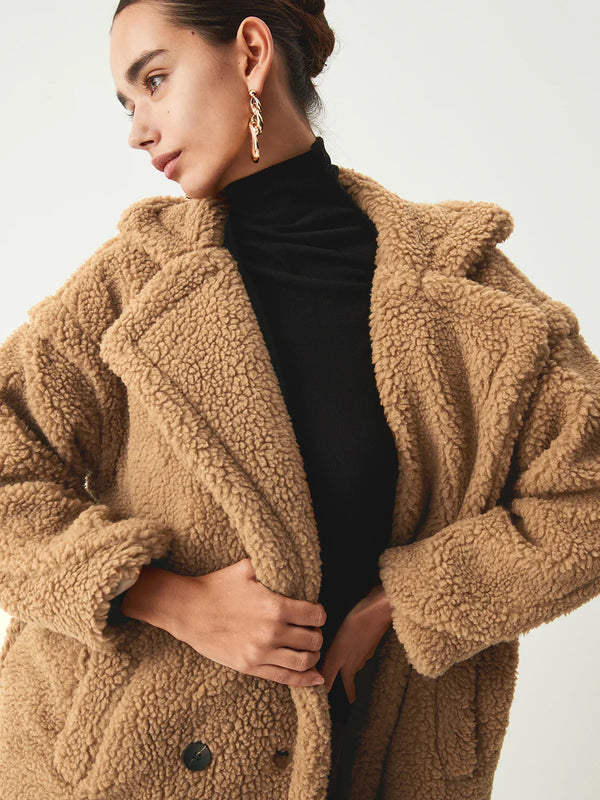 Fashion Faux Fur Longline Coat