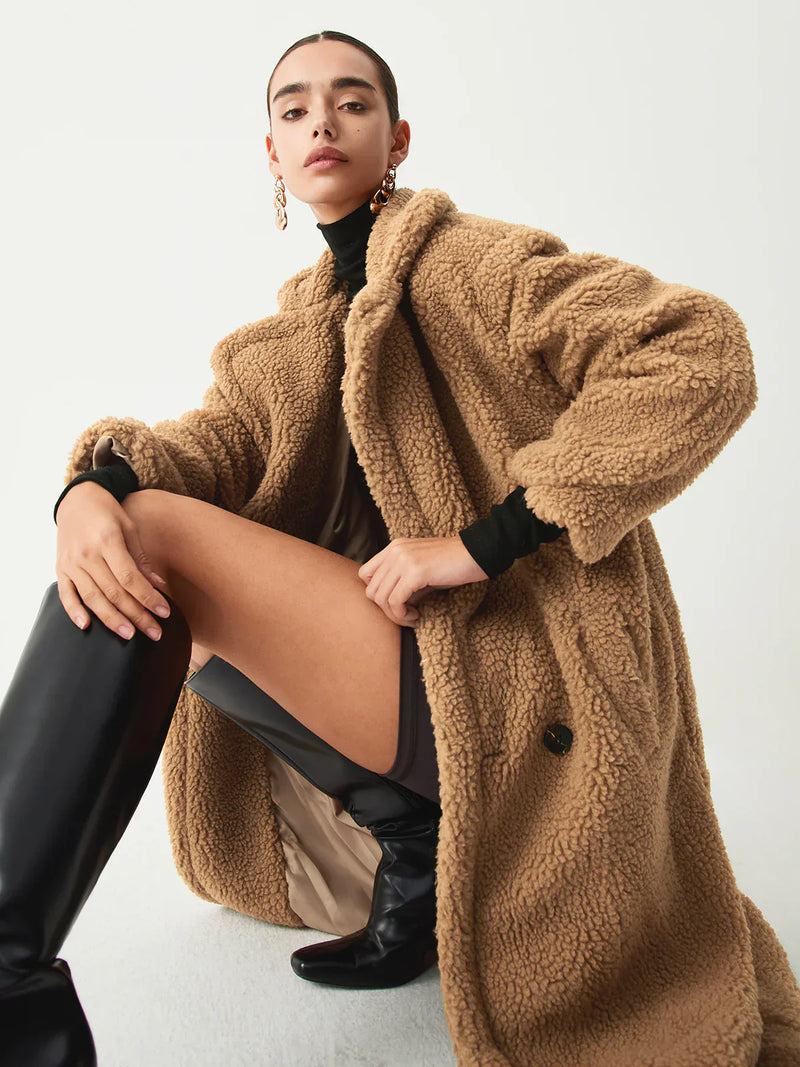 Fashion Faux Fur Longline Coat