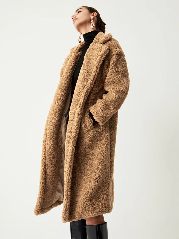 Fashion Faux Fur Longline Coat