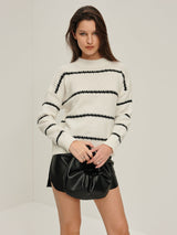 Emilio - Crew Neck Striped Pullover Sweater