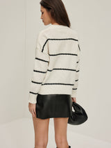 Emilio - Crew Neck Striped Pullover Sweater