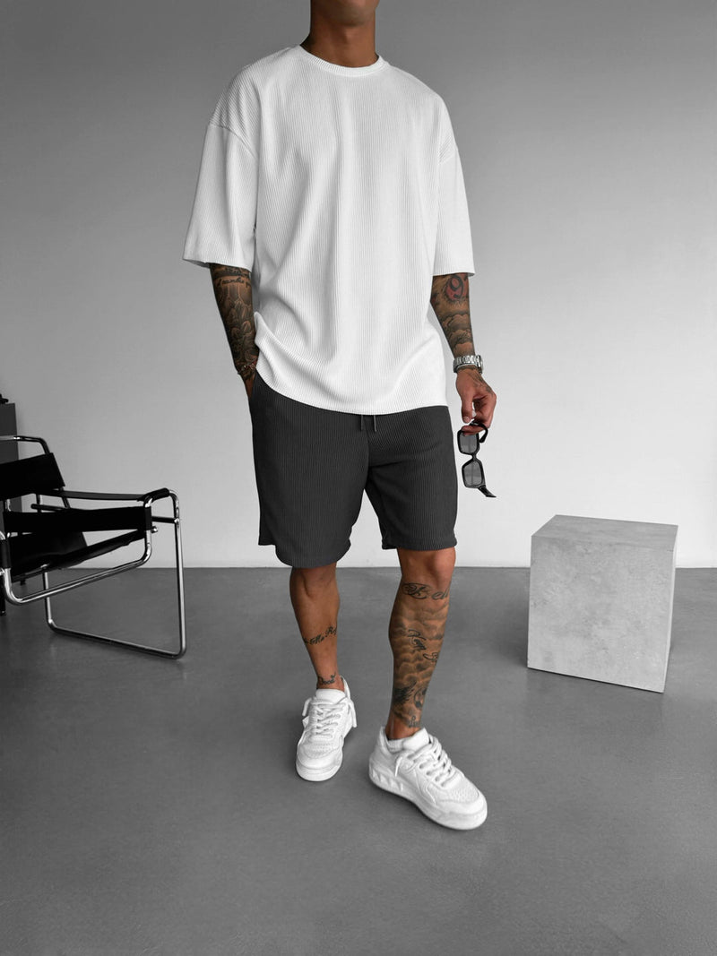 Josef - Weißes Oversize Cord Tee