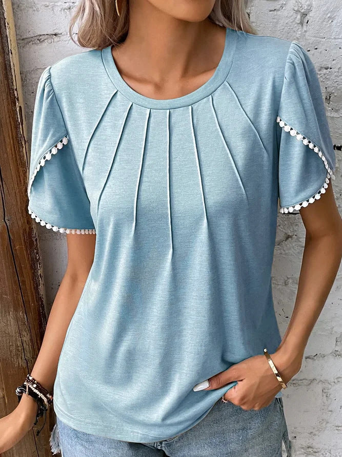 Babette - Stilvolle Bluse mit Vintage Flair Blau
