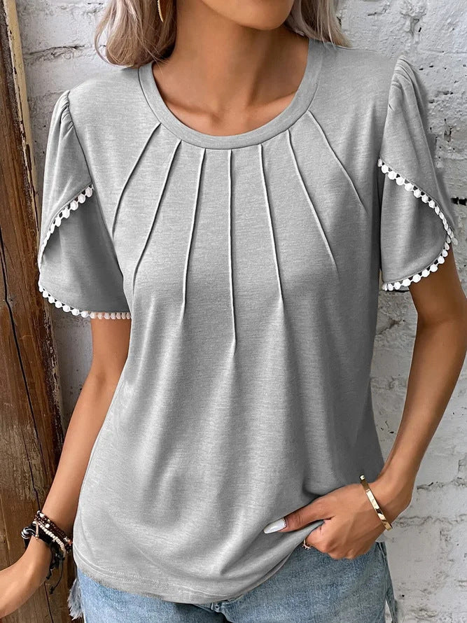 Babette - Stilvolle Bluse mit Vintage Flair Grau