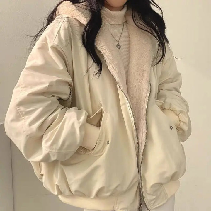 Babette – Doppellagige Jacke für Damen Beige
