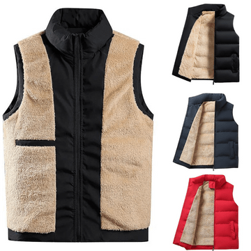 Balduin – Moderne Herren Daunenjacke mit Stehkragen Schwarz