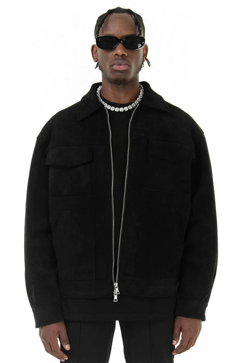 Baldur – Zeitlose Slim Fit Lederjacke Herren Schwarz