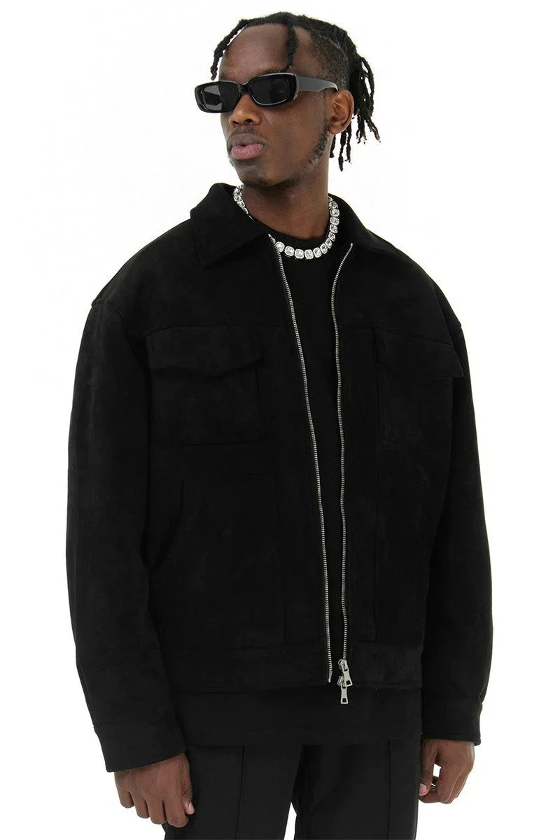 Baldur – Zeitlose Slim Fit Lederjacke Herren Schwarz