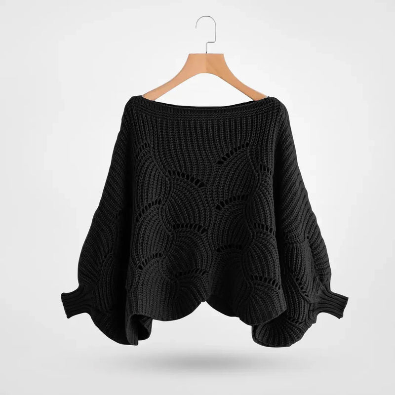 Emellia - Stilvoller Strickpullover mit Fledermausärmeln