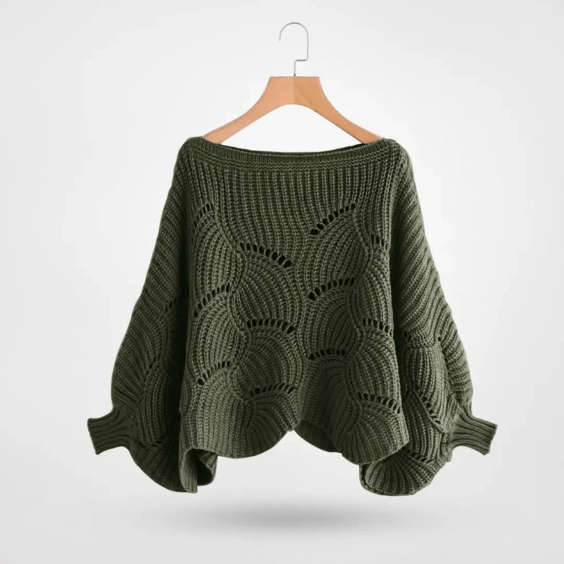 Emellia - Stilvoller Strickpullover mit Fledermausärmeln