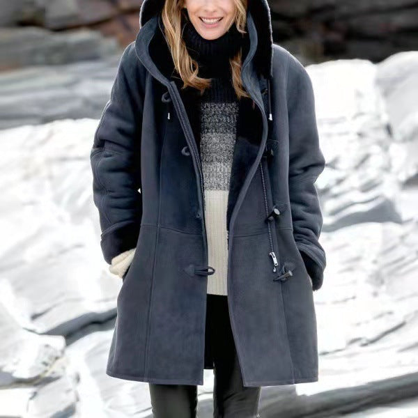 Bathilde - Braune elegante Jacke für Damen Dunkelgrau