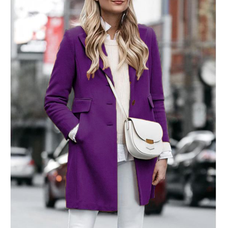 Ivonne - Eleganter Wollmantel für Damen im Herbst