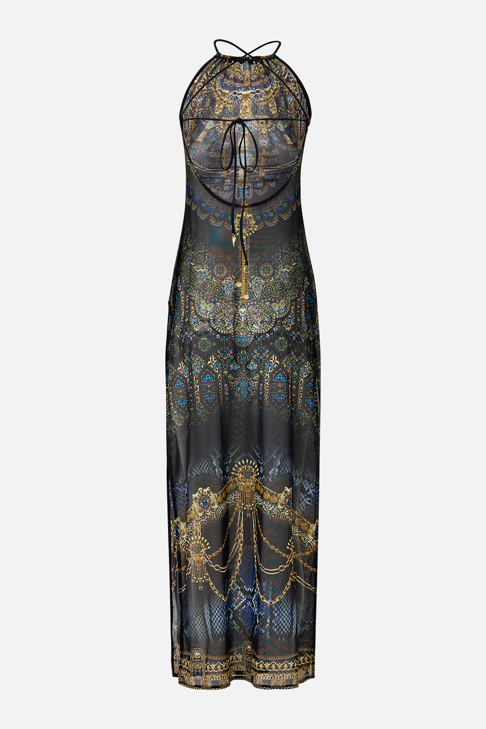 Beatrice - Hochgeschlossenes Strand-Maxikleid mit Bindedetail am Rücken 8