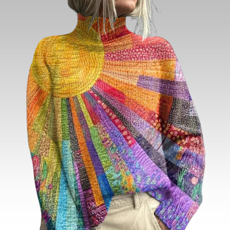 Benedikta – Warmer Damen Rollkragenpullover für stilvolle Outfits Mehrfarbig