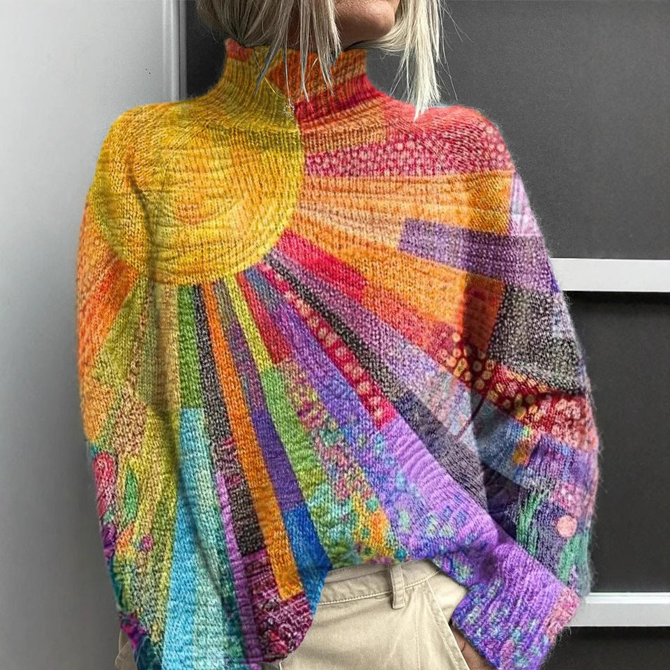 Benedikta – Warmer Damen Rollkragenpullover für stilvolle Outfits Mehrfarbig