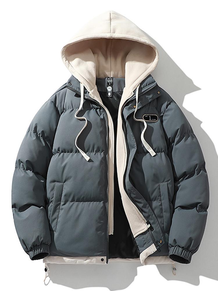 Bennois - Klassische Herren Pufferjacke Grau