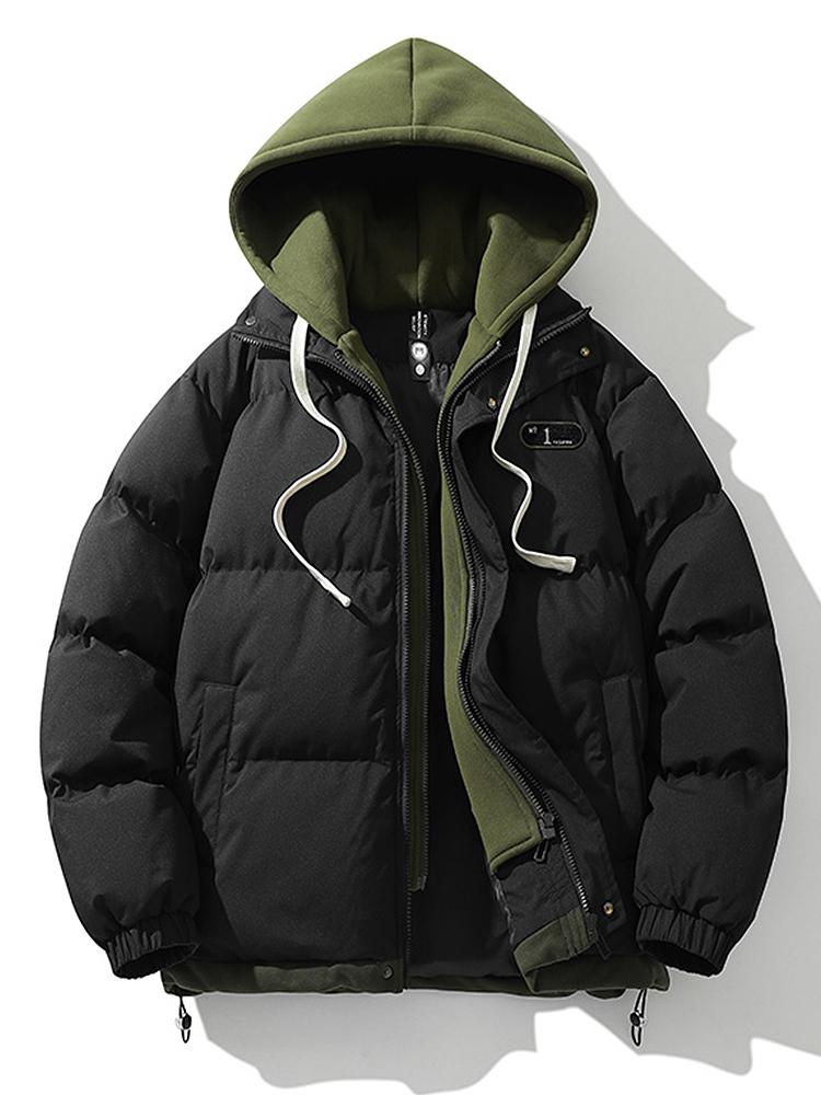 Bennois - Klassische Herren Pufferjacke Schwarz