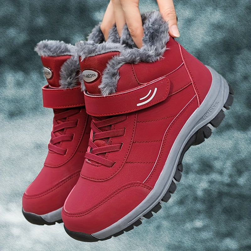 Bernd - Winterschuhe Unisex Stiefel Knöchelhoch Mit Riemenb Rot 1 