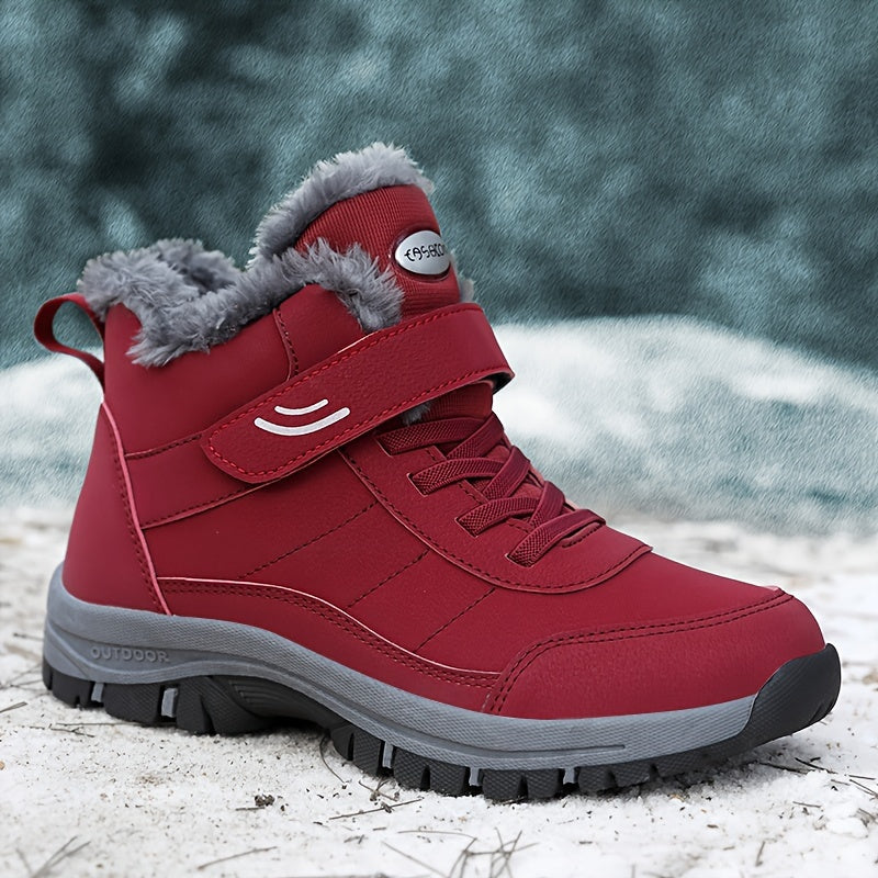 Bernd - Winterschuhe Unisex Stiefel Knöchelhoch Mit Riemenb Rot 2