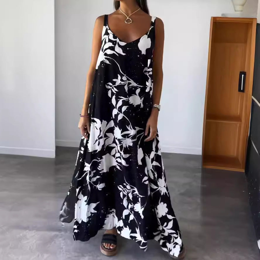 Bettina- Damen Sommerkleid Schwarz