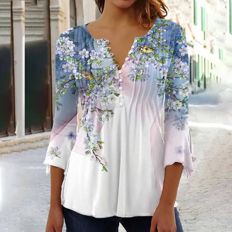 Bettina - Elegantes Oberteil für Damen weib blau