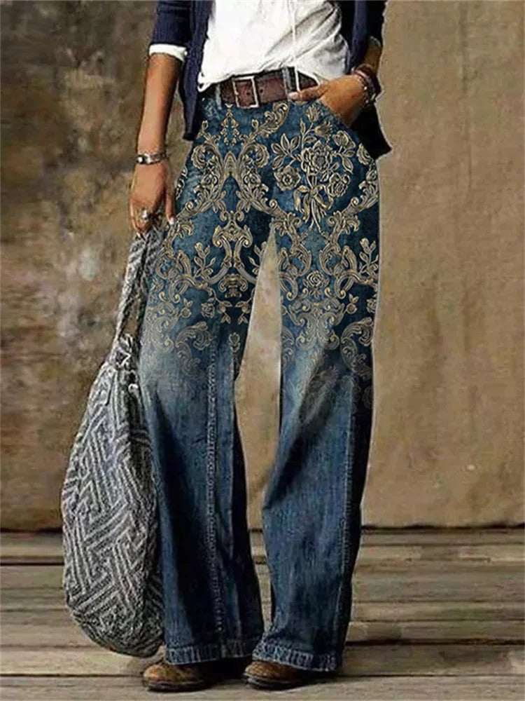 Bettina - Hochwertige Baumwoll-Twill-Denim-Hose 4