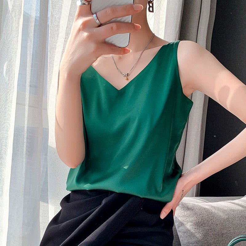 Bianca - Elegantes Top für Damen grun